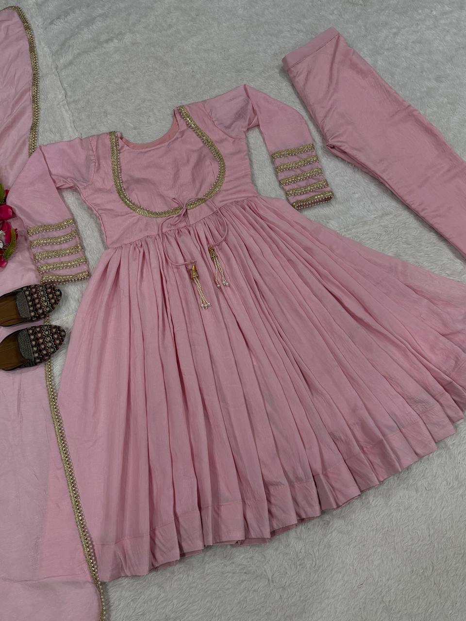 The Sovereign Rosewater Flared Anarkali